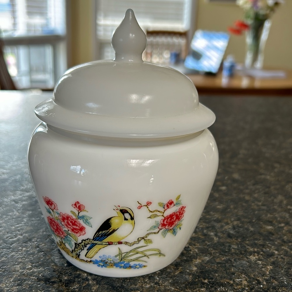 Milk Glass Ginger Jar